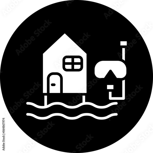 Dive Resort Icon Style