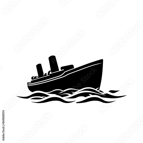 Sinking Ship Vector Logo