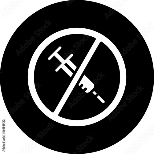 Anti Vaccination Icon Style
