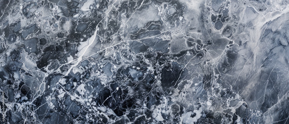 Obraz premium Panoramic close-up, high detail scan of marble material, Generative AI