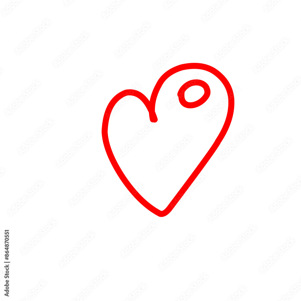 Love Heart line drawn