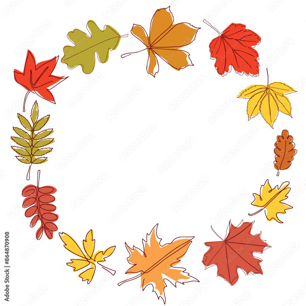 Banner made of autumn leaves. Vector illustration of a bright colorful autumn background. Banner made of autumn leaves. Vector illustration of a bright colorful autumn background.
