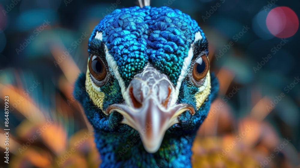 Obraz premium close-up of a colorful peacock