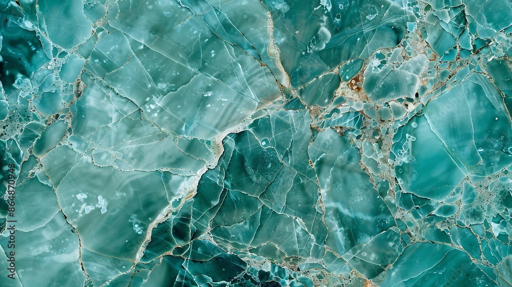 Obraz premium Turquoise Green marble texture background natural Emperador stone exotic breccia marbel for ceramic wall and floor Emperador premium italian glossy granite slab stone ceramic tile poli : Generative AI