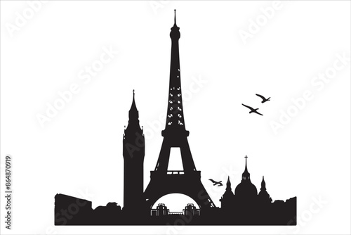  Iconic Landmarks in Silhouette  photo