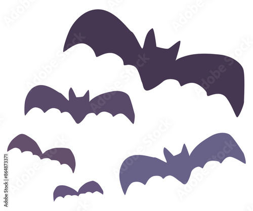 シンプルなコウモリのイラスト ベクター素材