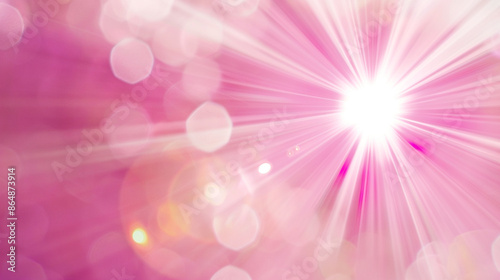 Bright pink light rays back...