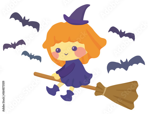 かわいい魔女のイラスト