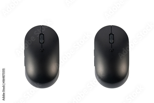 Computer mouse wireless on transparent background.