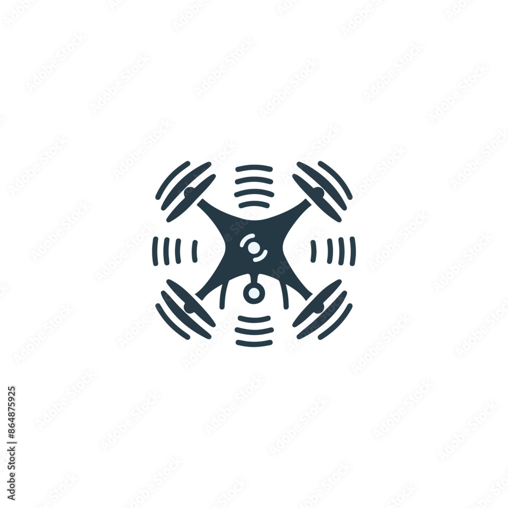 Fototapeta premium drone vector logo, drone silhouette, drone photography, Aerial Photography Logo 