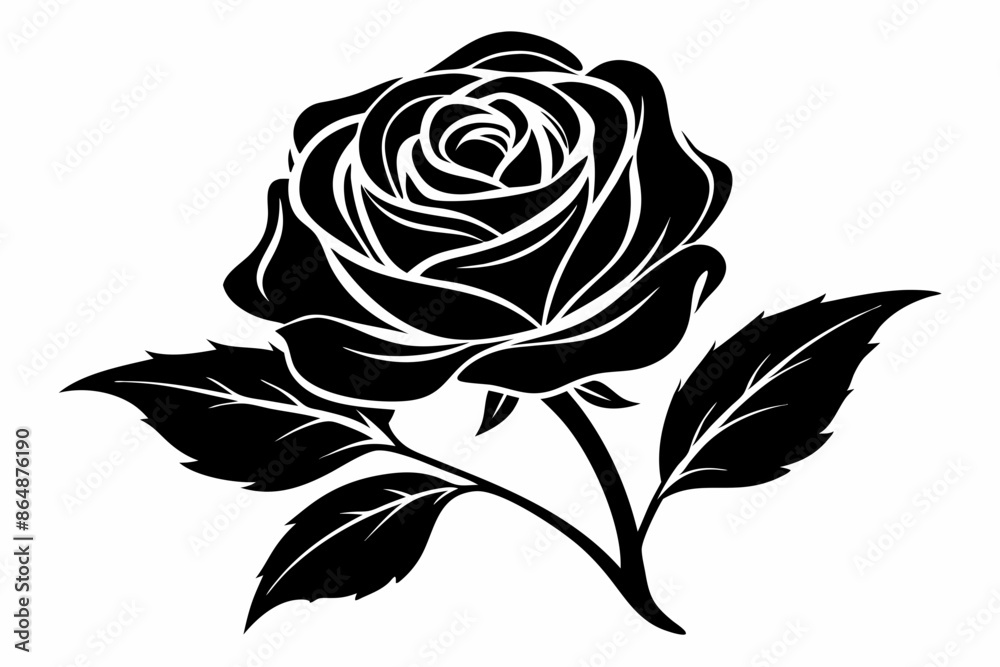 rose flowers silhouettes Vector set, set of decorative rose with leaves
rose flowers silhouettes Vector set, set of decorative rose with leaves