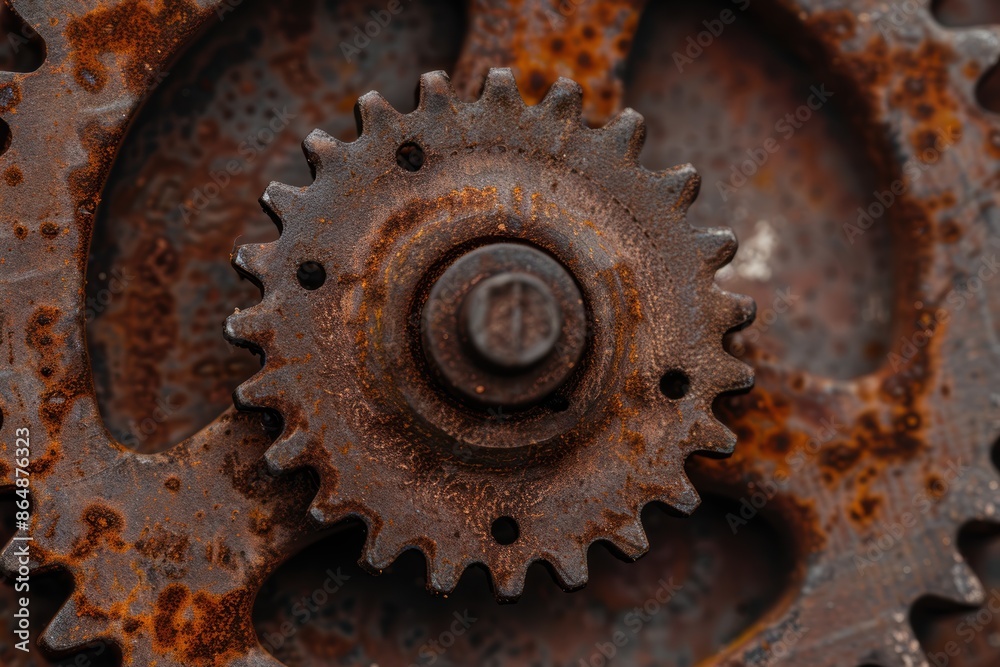 Rusty industrial gears and cogs Rusty industrial gears and cogs