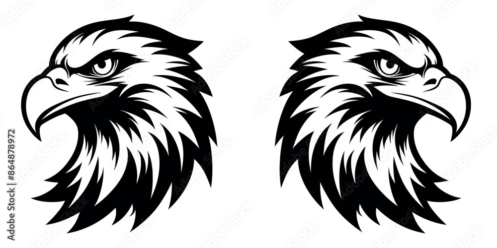 American Bald Eagle Head Logo, Icon, Sign, Symbol, American flag for 4th of July Independence Day American Bald Eagle Head Logo, Icon, Sign, Symbol, American flag for 4th of July Independence Day