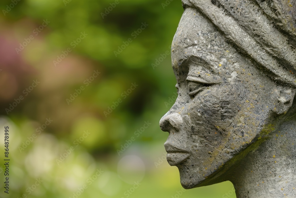 Weathered stone face in nature Weathered stone face in nature