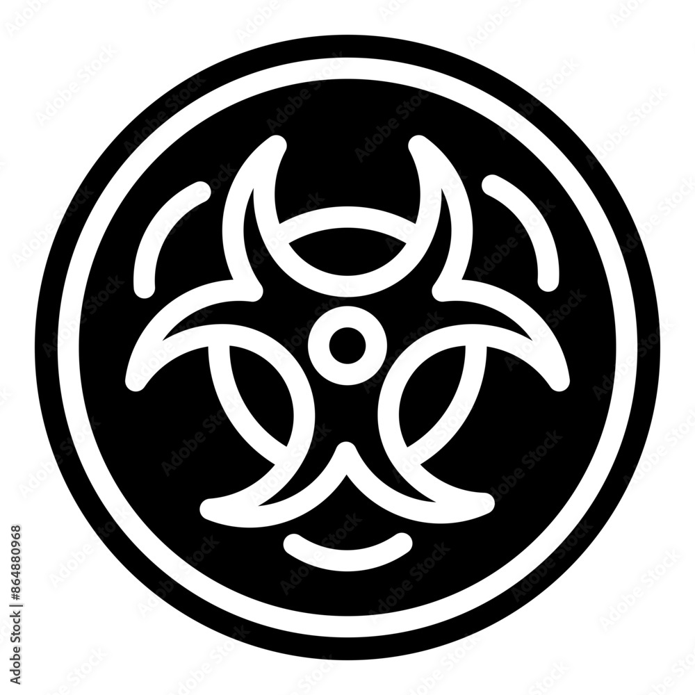 Biohazard Vector Glyph Icon Design Biohazard Vector Glyph Icon Design