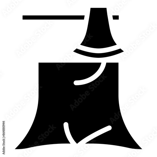 Deforestation Vector Glyph Icon Design