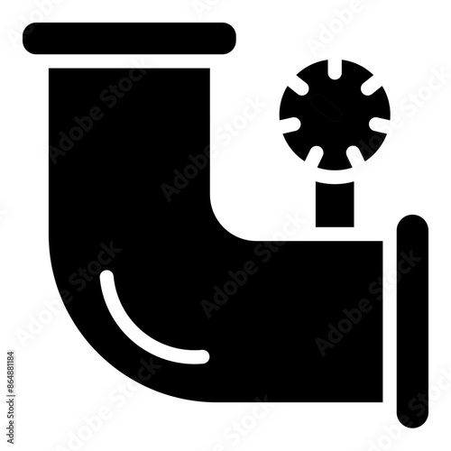 Gas Pipe Leak Vector Glyph Icon Design