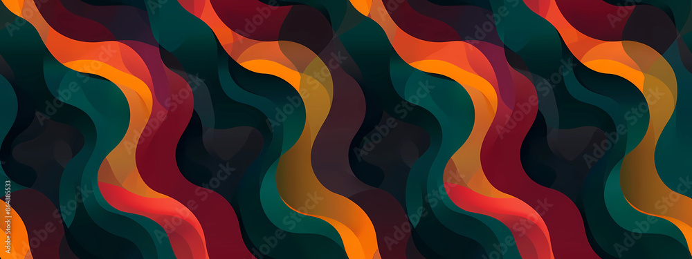 Abstract flat waves design background. Generative ai. Abstract flat waves design background. Generative ai.