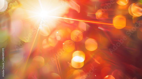 Golden bokeh lights background