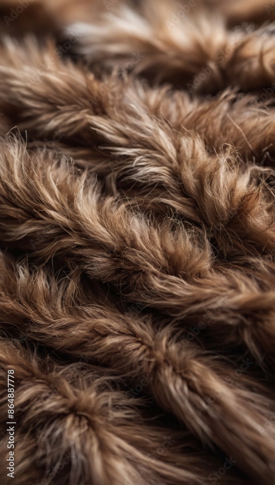 Brown wool fabric with fluffy fur texture background Brown wool fabric with fluffy fur texture background