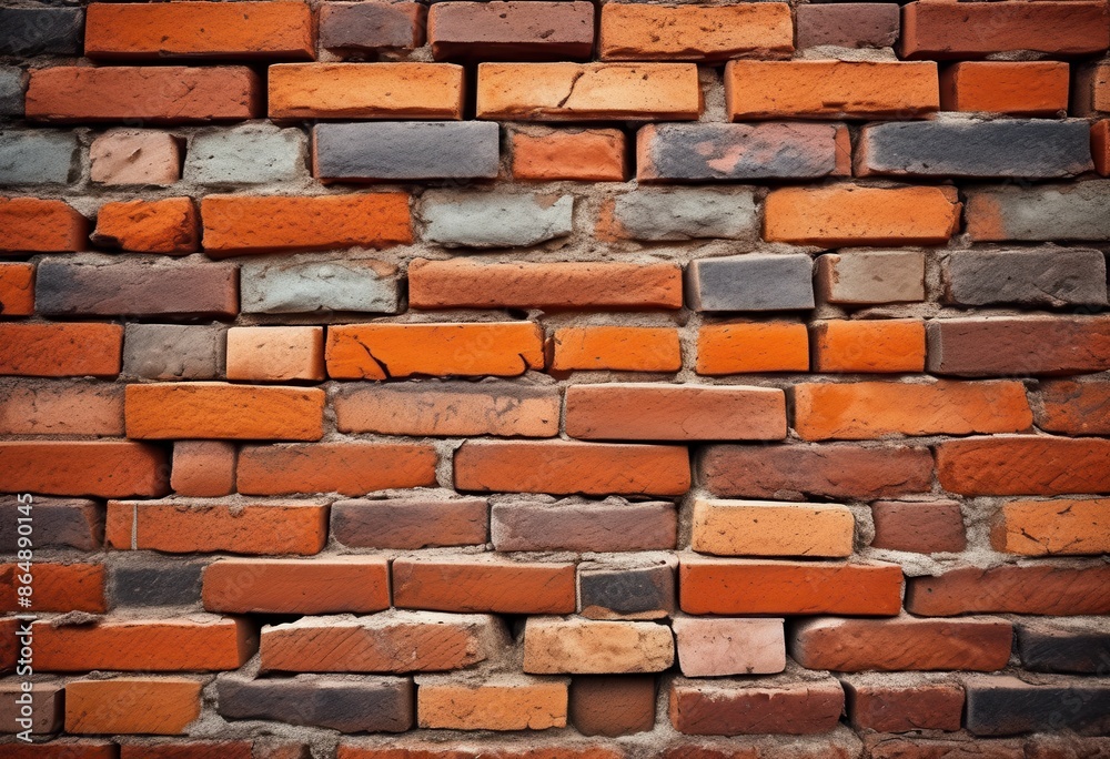 Obraz premium rough weathered brick texture background design projects, construction, architecture, worn, aged, distressed, pattern, vintage, old, decayed, exterior