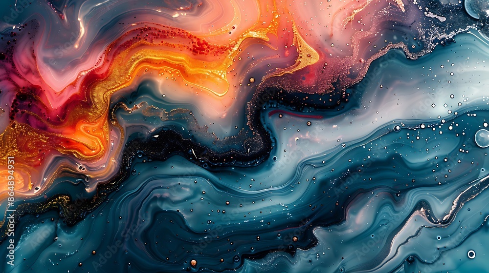 A mural of fluid marble swirls, dynamic flowing patterns with contrasting colors, showcasing a modern art style, creating a mesmerizing and elegant composition. A mural of fluid marble swirls, dynamic flowing patterns with contrasting colors, showcasing a modern art style, creating a mesmerizing and elegant composition.