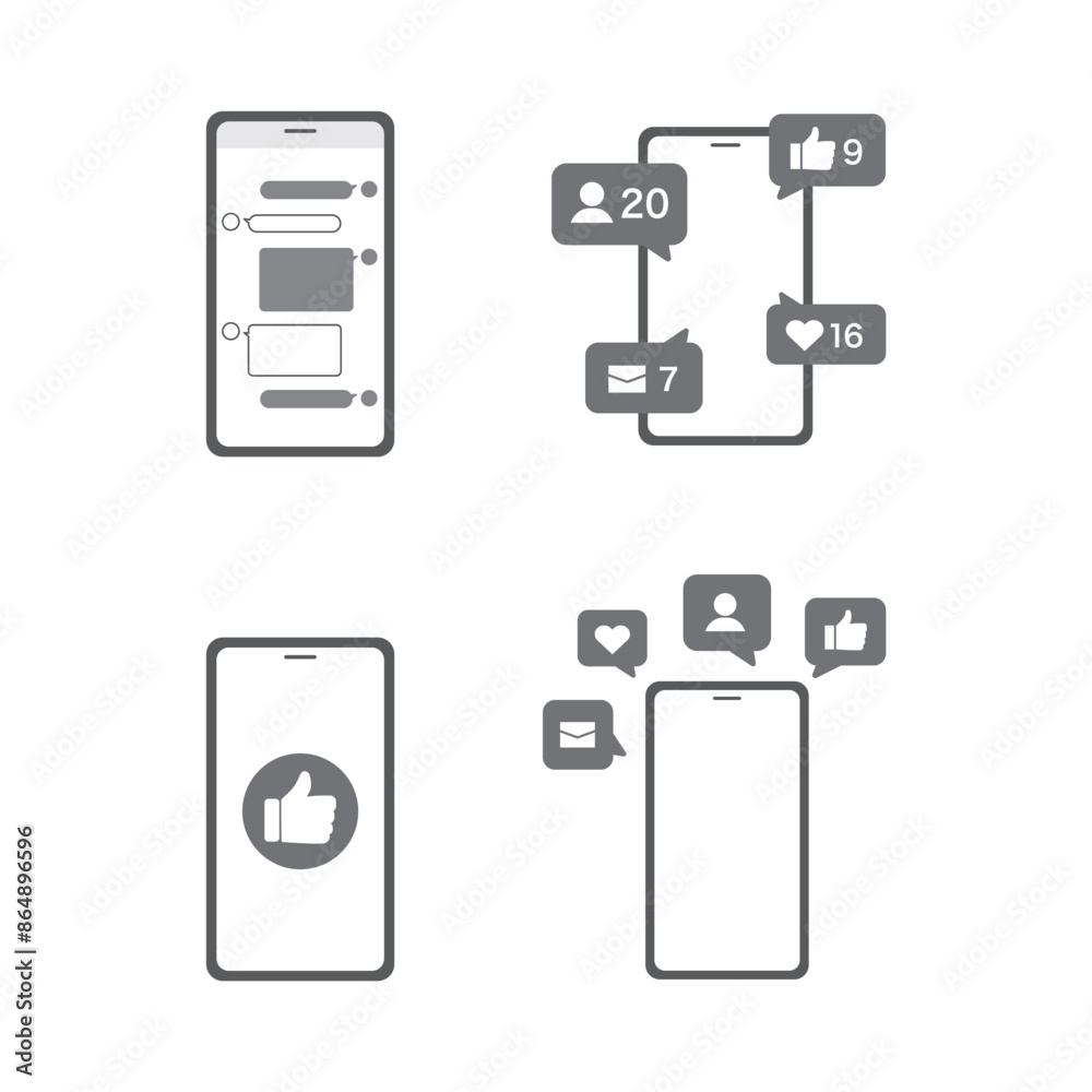 スマホ_SNSアイコンセット スマホ_SNSアイコンセット