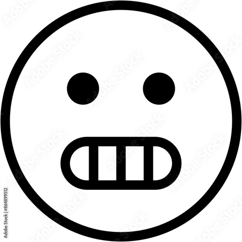 Vector Icon Grimacing, Emoji, Smileys, Reaction, Feelings, Emotion