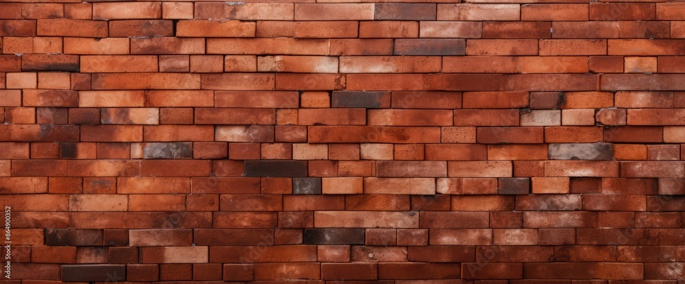 Abstract red brick wall panoramic background Abstract red brick wall panoramic background