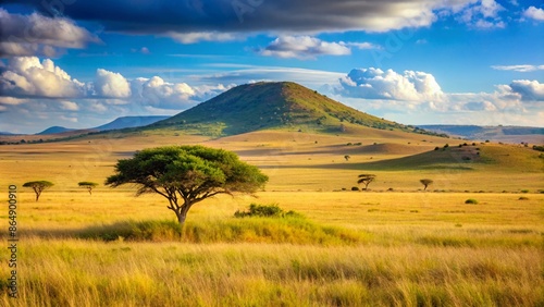 savanna grassland scenery © Sunisadonphimai