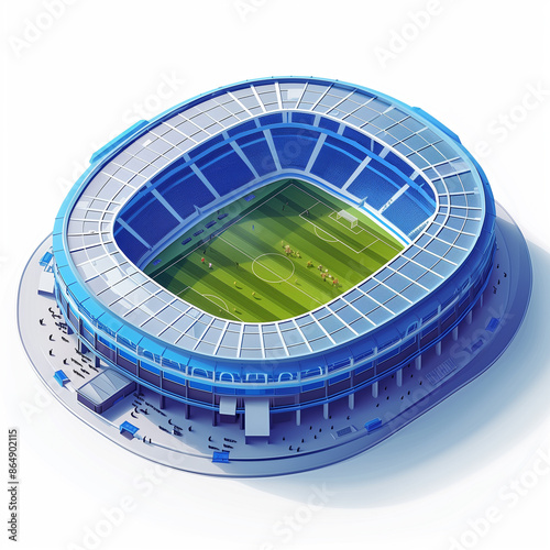 Obraz na płótnie Isometric football stadium