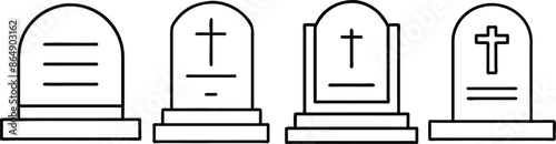 tombstone icon set