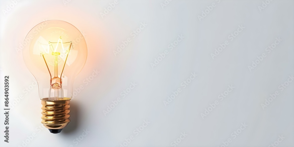 The Lightbulb as a Symbol of Teamwork and Operational Excellence on a White Background. Concept Teamwork, Operational Excellence, Lightbulb Symbol, White Background The Lightbulb as a Symbol of Teamwork and Operational Excellence on a White Background. Concept Teamwork, Operational Excellence, Lightbulb Symbol, White Background