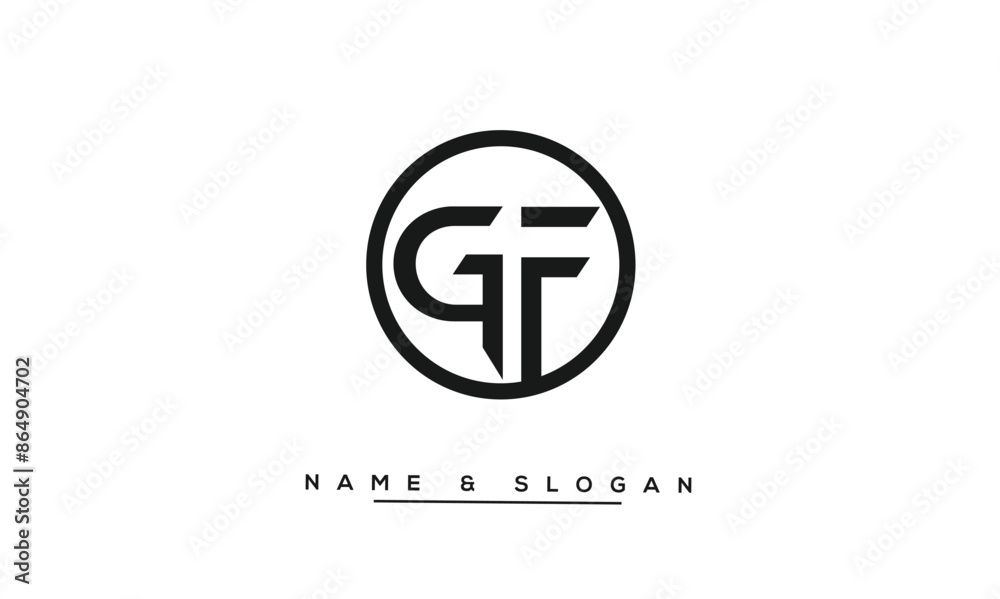 GF, FG, G, F Abstract Letters Logo Monogram GF, FG, G, F Abstract Letters Logo Monogram