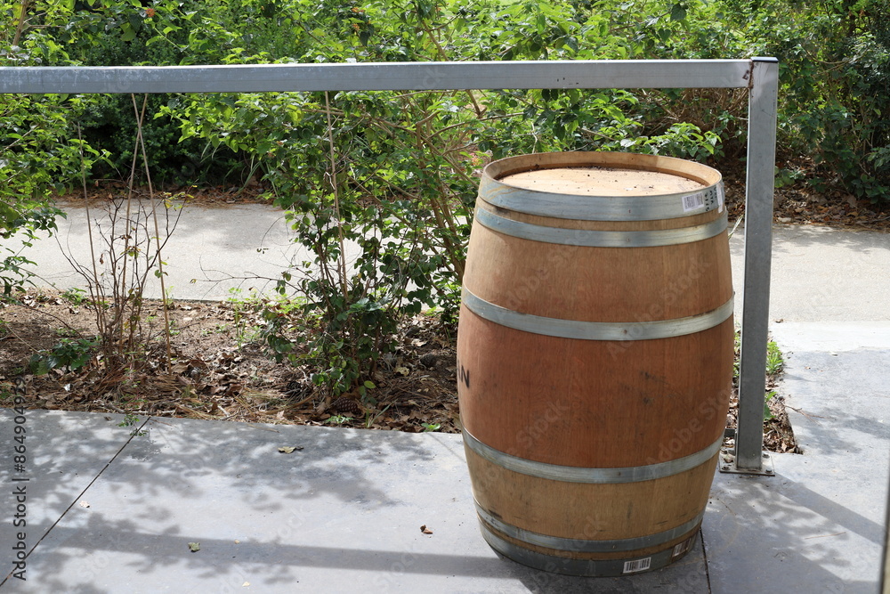 Large barrel for transporting liquids. Large barrel for transporting liquids.