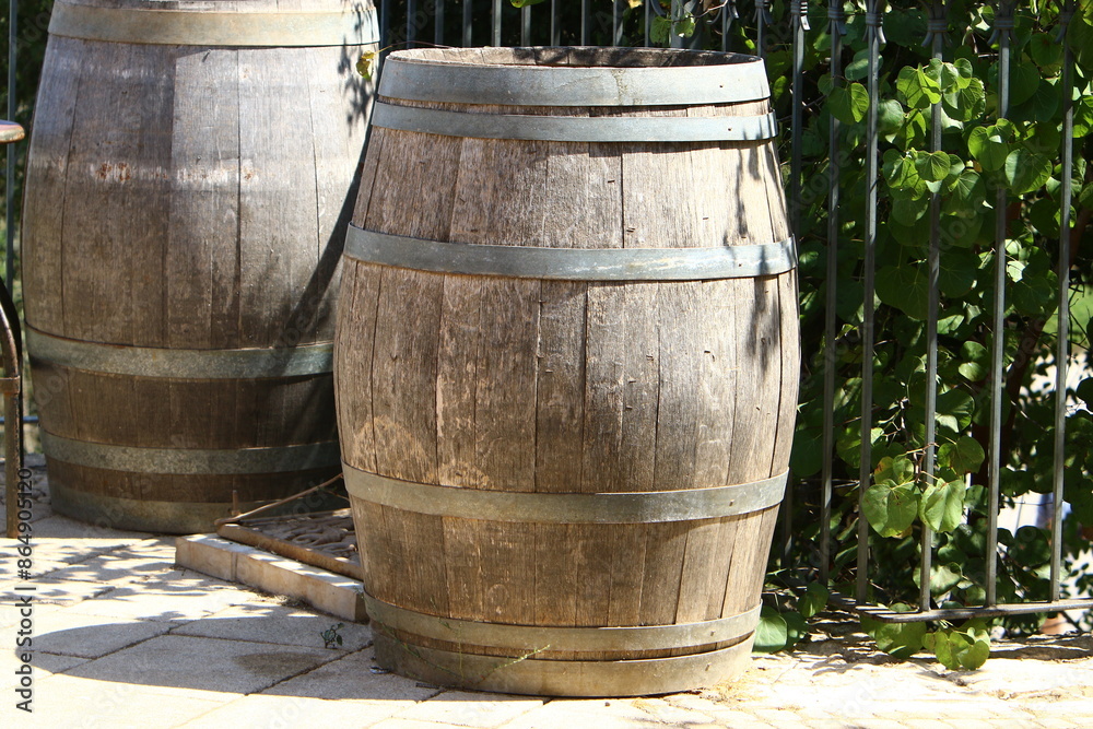 Large barrel for transporting liquids. Large barrel for transporting liquids.