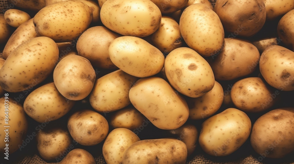 Close-up of a Pile of Potatoes Close-up of a Pile of Potatoes