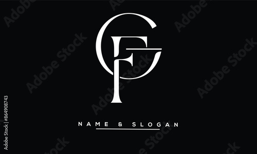 GF, FG, G, F Abstract Letters Logo Monogram