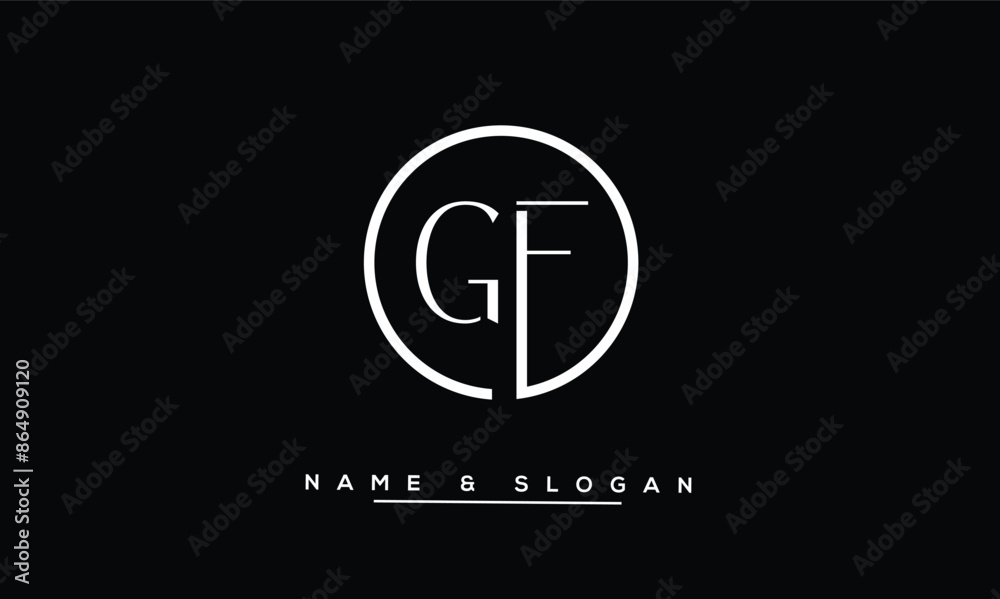 GF, FG, G, F Abstract Letters Logo Monogram