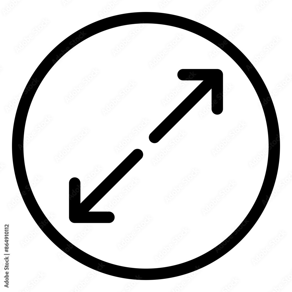 Vector Icon maximize, arrow, sign, direction Vector Icon maximize, arrow, sign, direction