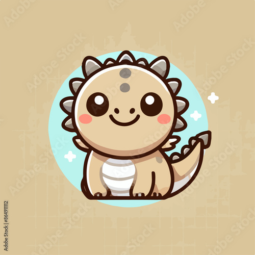 シンプルで可愛いドラゴンのイラスト