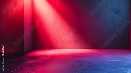 Studio empty room showcase gradient wall and floor interior background with light from spotlight for product display © Lucky Ai