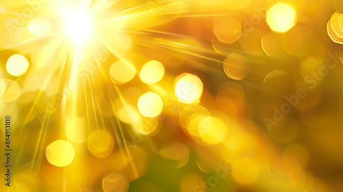 Shining golden light streak...