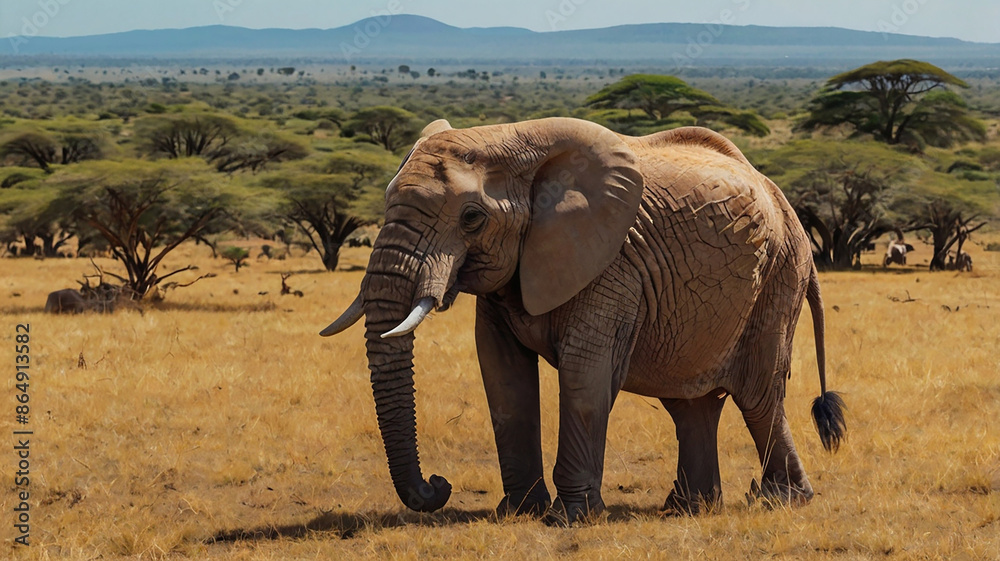 Obraz premium illustration Kenya Explorer