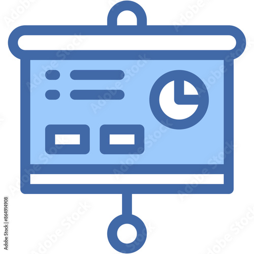 Vector Icon Business Reporting, Presentation, Report, Stats, Solution, Business Plan