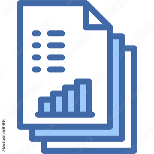 Vector Icon Documents, Result, Report, Document, Business and Finance, Annual Report