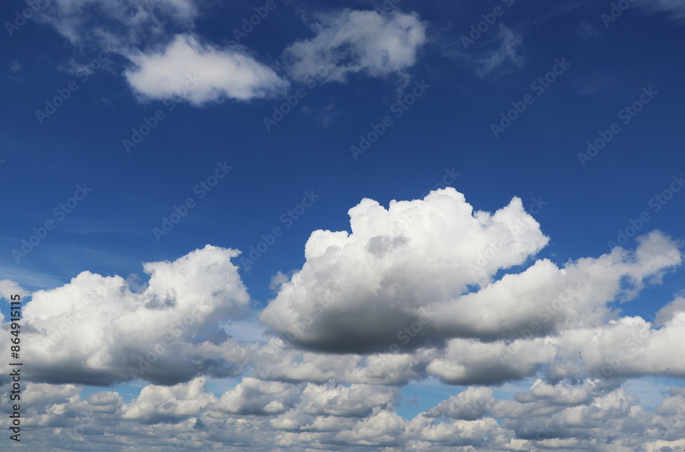 White clouds with blue sky background, Tiny clouds and fluffy clouds in the blue sky White clouds with blue sky background, Tiny clouds and fluffy clouds in the blue sky