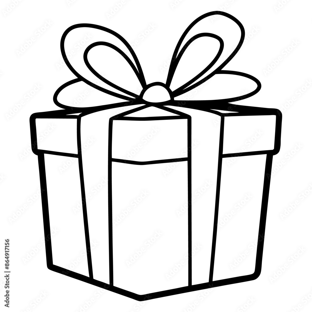 gift outline coloring book page line art illustration digital drawing gift outline coloring book page line art illustration digital drawing