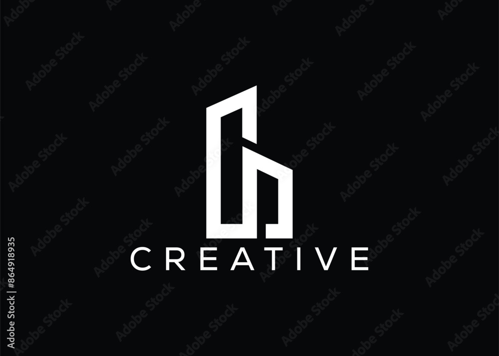 Obraz premium Creative and minimal home real estate logo template. Blue House logo