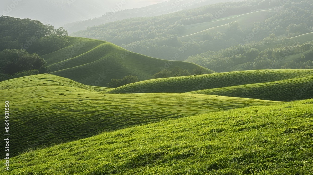 Fototapeta premium Beautiful summer panoramic landscape in mountains panaroma
